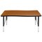 Emma and Oliver 28"W x 47.5"L Rectangle Wave Flexible Collaborative Kids Adjustable Activity Table